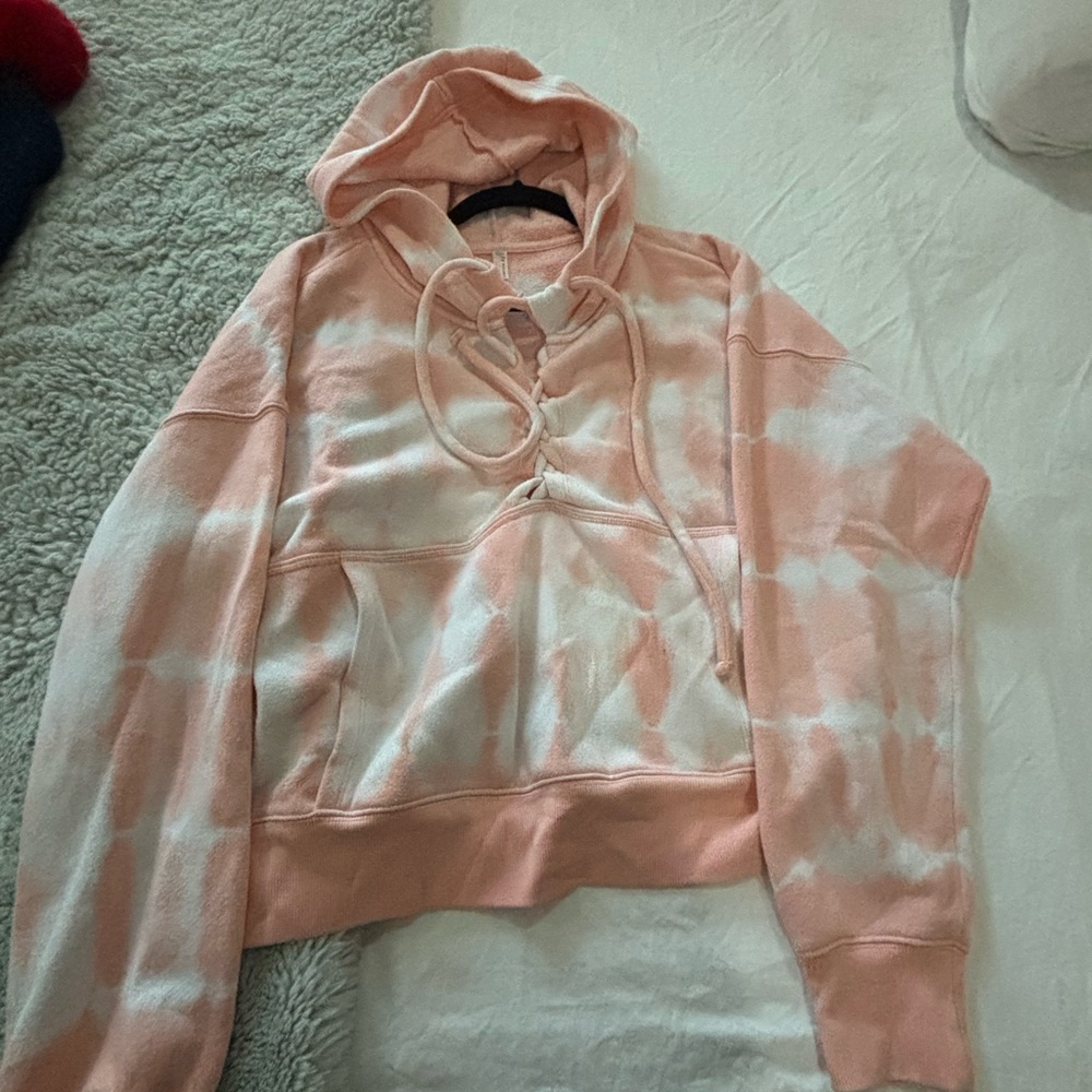 FP Movement by Free People Peach Tie-Dye Hoodie
